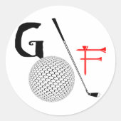 golftekst ronde sticker (Voorkant)