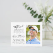 Golfthema 40e VERRASSING Verjaardagsfeestfoto Uitnodiging Briefkaart (Staand voorkant)