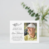 Golfthema 50e VERRASSING Verjaardagsfeestfoto Uitnodiging Briefkaart (Staand voorkant)