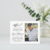 Golfthema 70e VERRASSING Verjaardagsfeestfoto Uitnodiging Briefkaart (Staand voorkant)