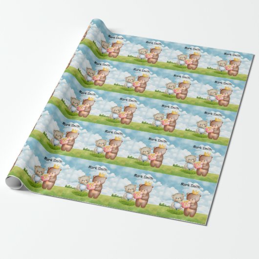 Golfthema Baby shower / Verjaardag voor Boy Cadeaupapier (Uitgerold)