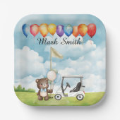 Golfthema Baby shower / Verjaardag voor Boy Papieren Bordje (Voorkant)