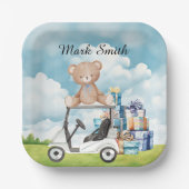 Golfthema Baby shower / Verjaardag voor Boy Papieren Bordje (Voorkant)