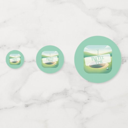 Golfthema gepersonaliseerde tafel Confetti (Achterkanten)