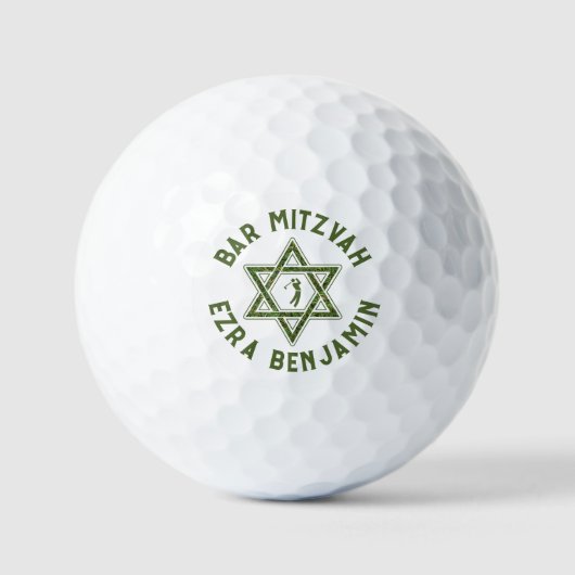 Golfthema Golfbar Mitzvah Golfballen (Voorkant)