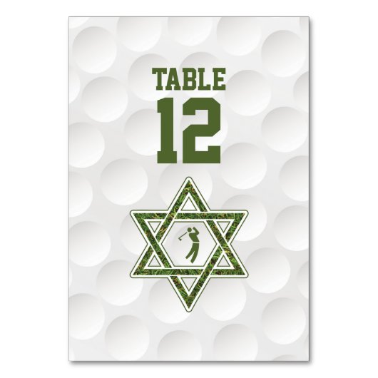 Golfthema Golfbar Mitzvah Kaart (Voorkant)