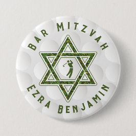 Golfthema Golfbar Mitzvah Ronde Button 7,6 Cm