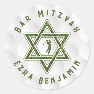 Golfthema Golfbar Mitzvah Ronde Sticker