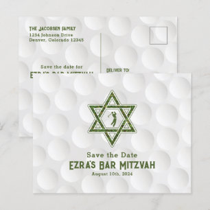 Golfthema Golfbar Mitzvah Save the Date Briefkaart