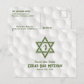 Golfthema Golfbar Mitzvah Save the Date Briefkaart (Voorkant / Achterkant)