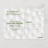 Golfthema Golfbar Mitzvah Save the Date Briefkaart (Achterkant)