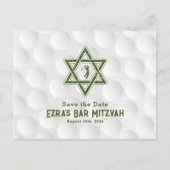 Golfthema Golfbar Mitzvah Save the Date Briefkaart (Voorkant)