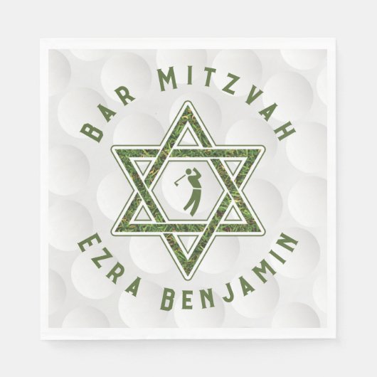 Golfthema Golfbar Mitzvah Servet (Voorkant)