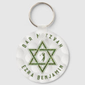 Golfthema Golfbar Mitzvah Sleutelhanger (Voorkant)