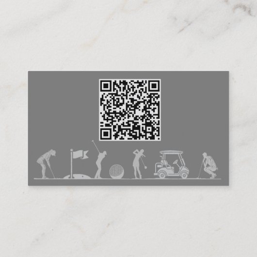 Golfthema Kaart - Dames Visitekaartje (Achterkant)