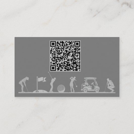 Golfthema Kaart - Heren Visitekaartje (Achterkant)