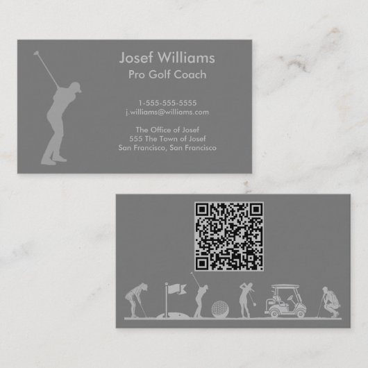 Golfthema Kaart - Heren Visitekaartje (Voorkant / Achterkant)