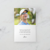 Golfthema met foto 30e verjaardag bedankkaart (Binnen)