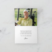 Golfthema met foto 60e verjaardag bedankkaart (Binnen)