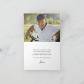 Golfthema met foto 90e verjaardag bedankkaart (Binnen)