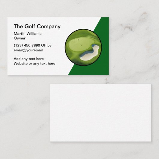 Golfthema Moderne Visitekaartjes Unique (Voorkant / Achterkant)
