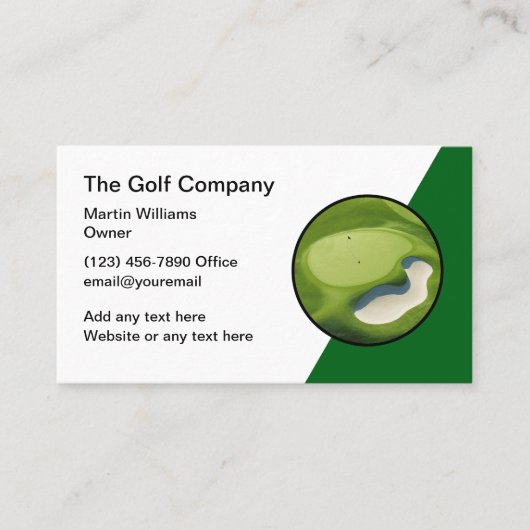 Golfthema Moderne Visitekaartjes Unique (Voorkant)