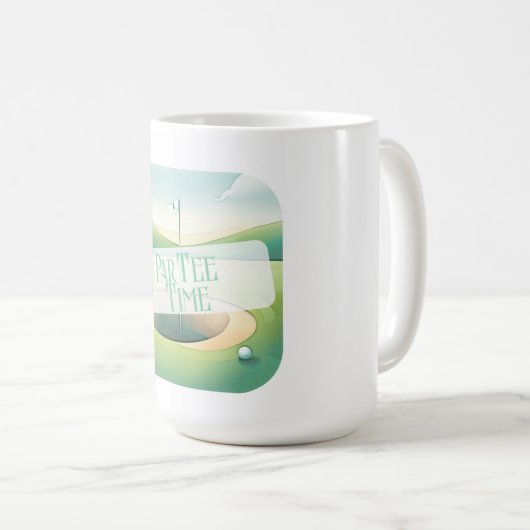 Golfthema Par-T-shirt Mok (Voorkant rechts)