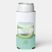 Golfthema Par-T-shirt Monogram Seltzer Blikjeskoeler (Seltzer Achterkant)