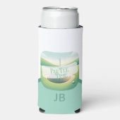 Golfthema Par-T-shirt Monogram Seltzer Blikjeskoeler (Seltzer Voorkant)