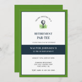 Golfthema pensioen PAR- T-SHIRT Kaart (Voorkant / Achterkant)