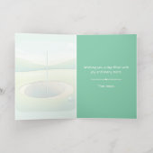 Golfthema Verjaardag Folie Wenskaart (Binnenlaag)