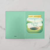 Golfthema Verjaardag Folie Wenskaart (Buiten Laag)