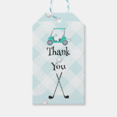 Golfthema verjaardagstbundel cadeaulabel (Voorkant)