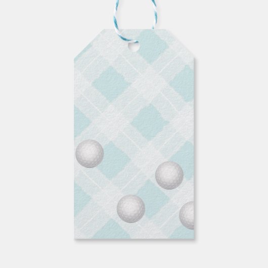 Golfthema verjaardagstbundel cadeaulabel (Achterkant)