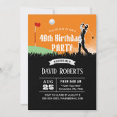 Golfthema Volwassene 40ste verjaardagsfeestje Kaart (Voorkant)