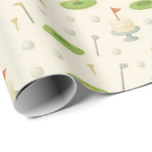 Golfthema voor Baby Boy Blue met taart Cadeaupapier (Rol Hoek)