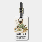 Golfthema voor Cat Lover op Vaderdag Bagagelabel (Voorkant verticaal)