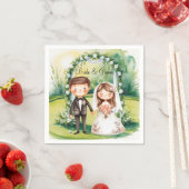 Golfthema voor Golfer's Wedding Party Servet (Insitu)