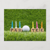 Golfthema voor Let's Par t-shirt voor golffeest Briefkaart (Voorkant)