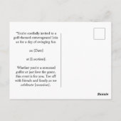 Golfthema voor Let's Par t-shirt voor golffeest Briefkaart (Achterkant)