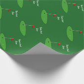 Golfthema's voor kerstmis en feestdag cadeaupapier (Hoek)