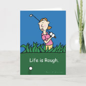 Golfthematisch wenskaart kaart (Voorkant)