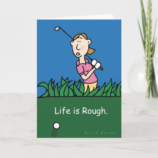 Golfthematisch wenskaart kaart (Voorkant)