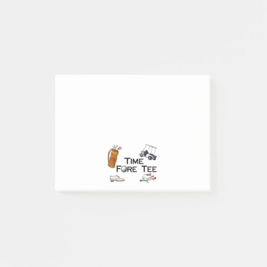 Golftijd Fore T-shirt Post-it® Notes (Voorkant)