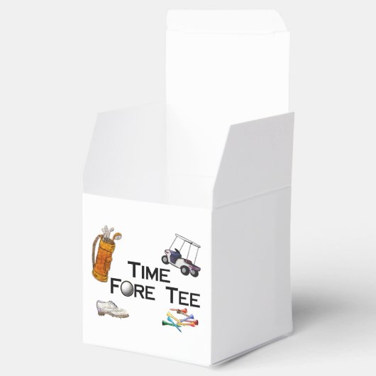 Golftijd voor T-shirt Bedankdoosjes (Geopend)