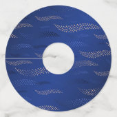 Golftijger (gestileerd patroon) 2 wijnglaslabel (Voorkant)