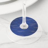 Golftijger (gestileerd patroon) 2 wijnglaslabel (Dichtbij)