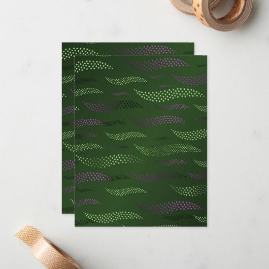 Golftijger (gestileerd patroon) 5 notitiekaartje (Voorkant / Achterkant in situ)