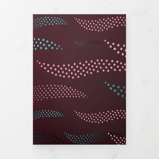 Golftijger (gestileerd patroon) 6 drieluik wenskaart (Cover)