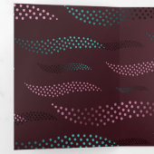 Golftijger (gestileerd patroon) 6 drieluik wenskaart (Binnenzijde eerst)